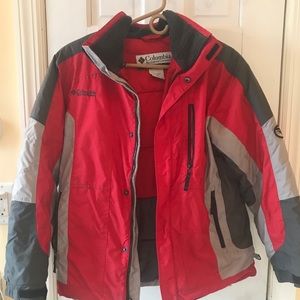 Columbia Boys Red/Gray Ski/Snowboard Jacket 14/16